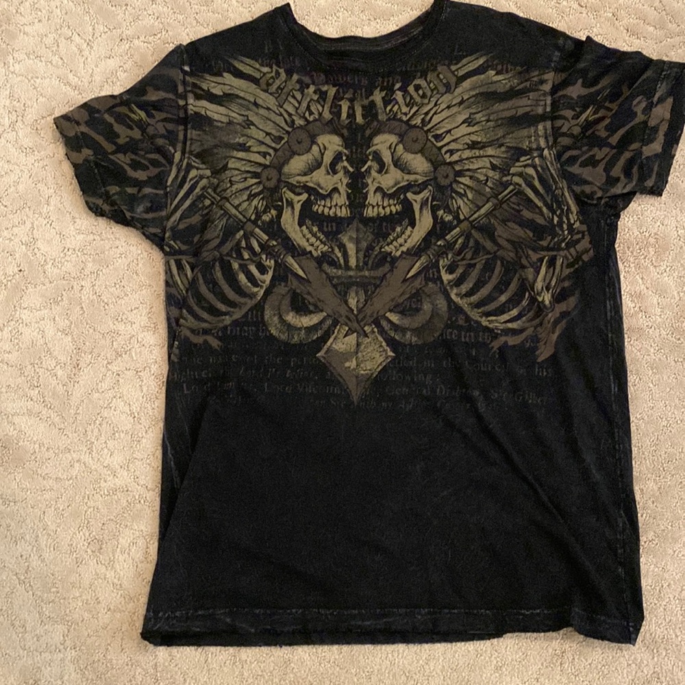 Affliction black Large tee shirt!🔥